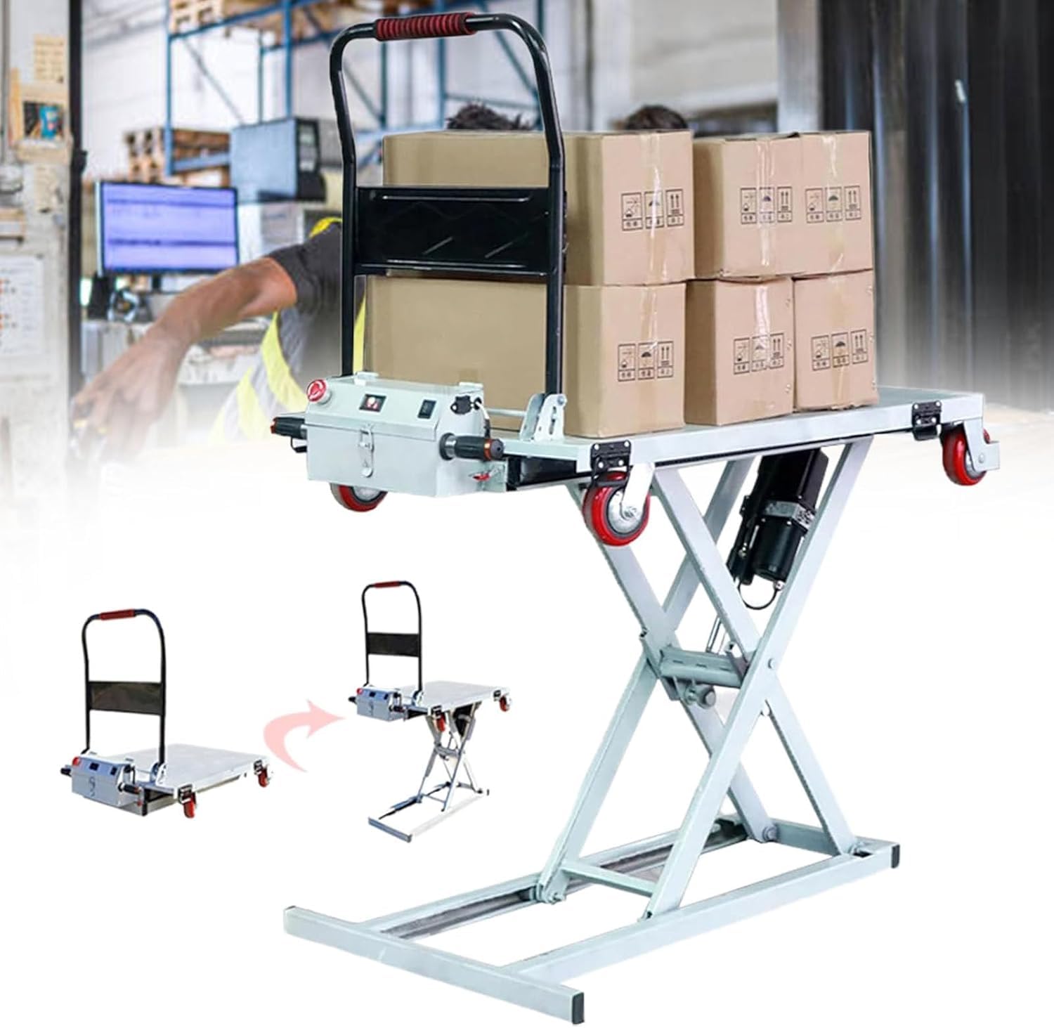 Plate-forme élévatrice hydraulique mobile montée sur véhicule pour un chargement et un transport efficaces