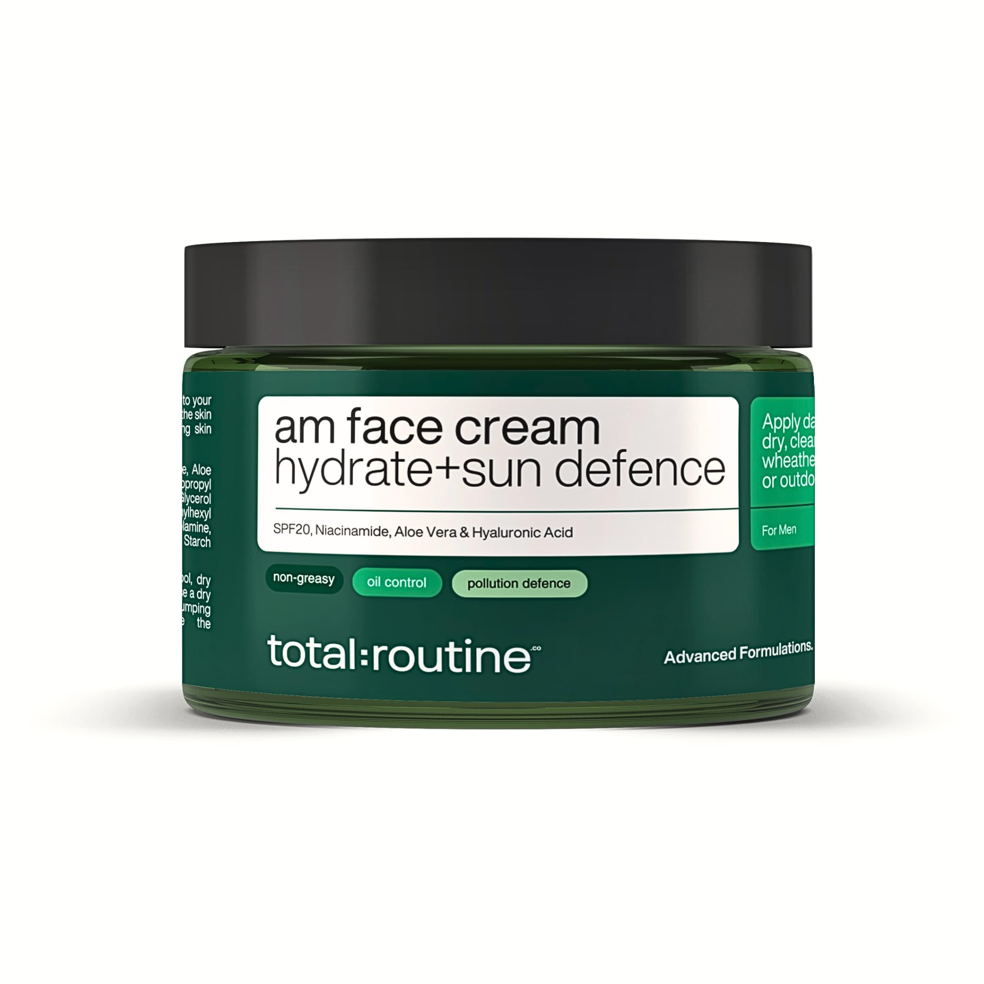 AM Face Cream with SPF For MEN | LIGHTWEIGHT FORMULA | No Whitecast | Sun Protection | Hydrating and Brightening | For Acne prone and Sensitive skin | For All Skin Type | 50gms