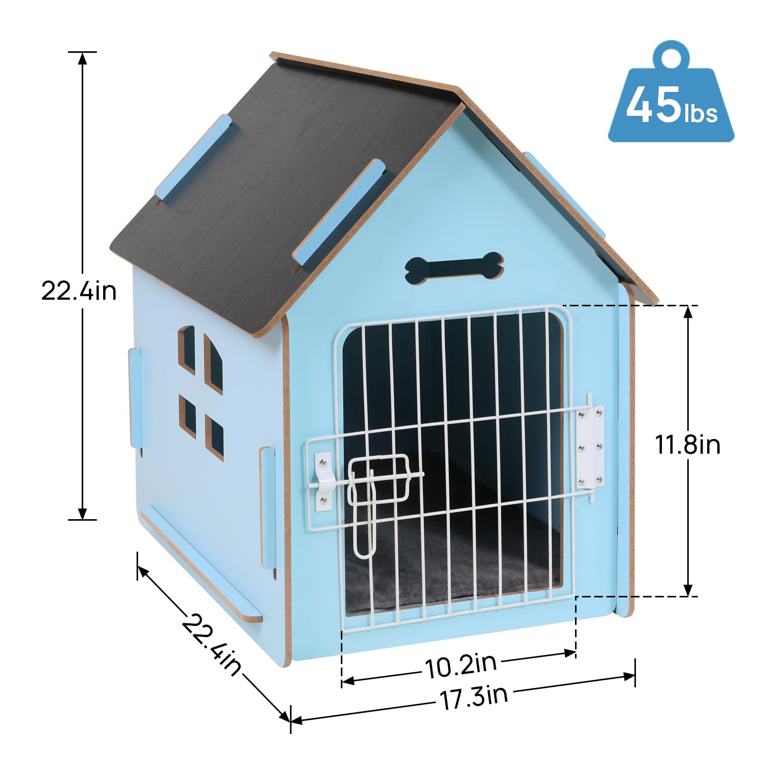 Amazon.com : Dog House Indoor for Small Dogs or Cats, Cozy Wooden