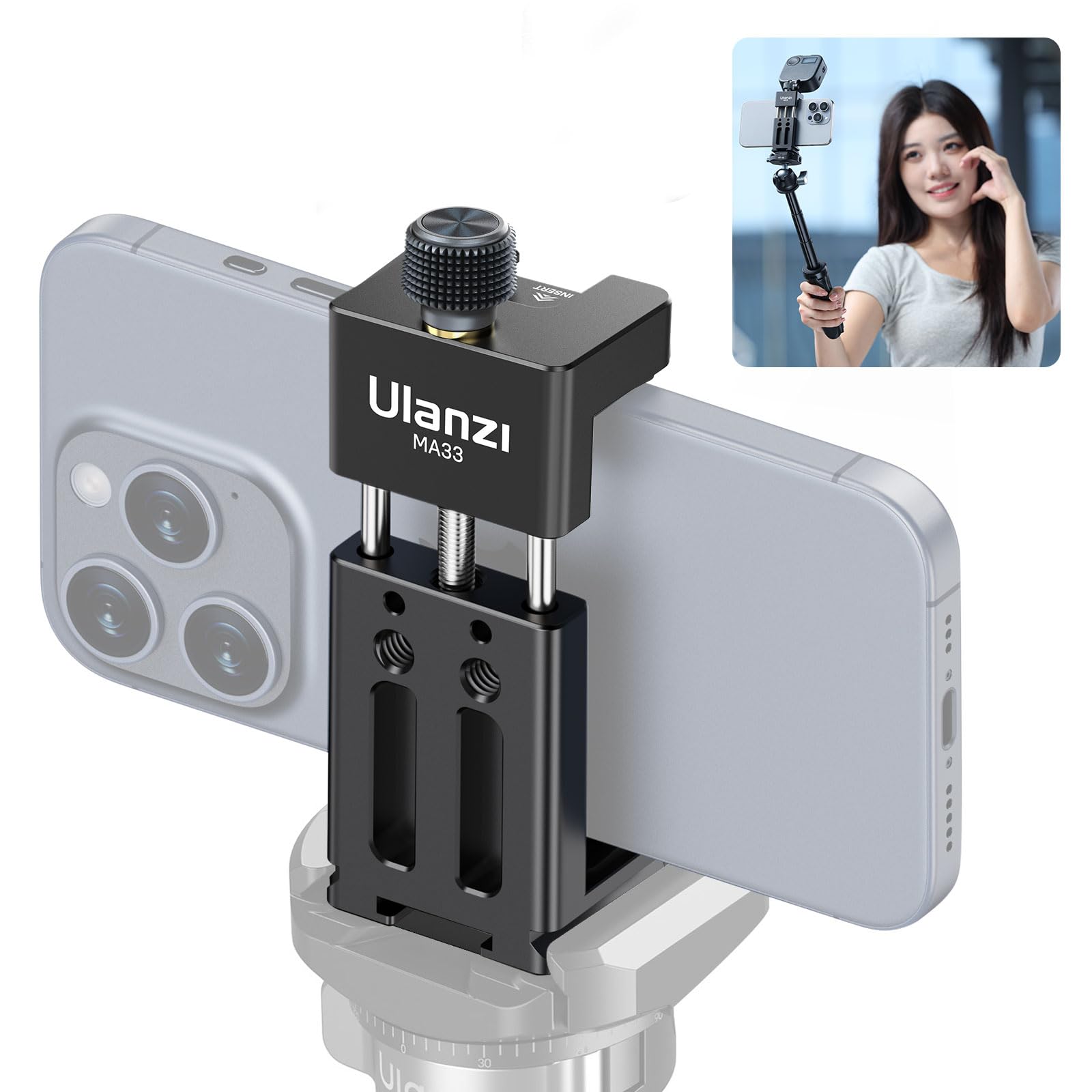 Amazon.co.jp: Ulanzi スマホホルダー 三脚スマホホルダー 全