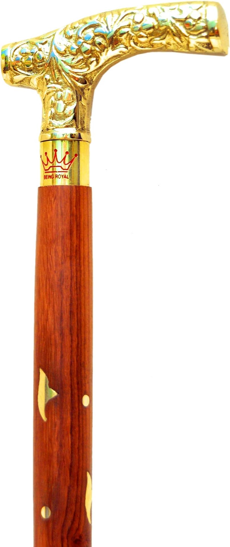 SIMRAN HANDICRAFTS Royal Arts Wooden Walking Stick