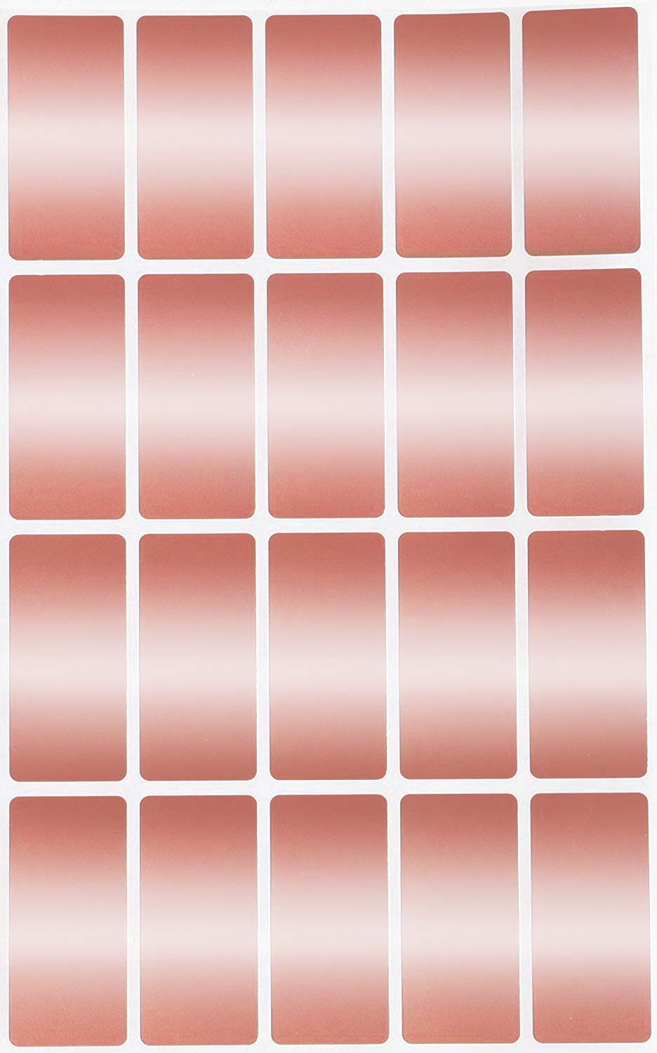 Royal Green Rectangular Rose Gold Stickers 40mm x 19mm (1.57 inch x 0.75inch) Metallic Envelope Seals 100 Pack โ image 1