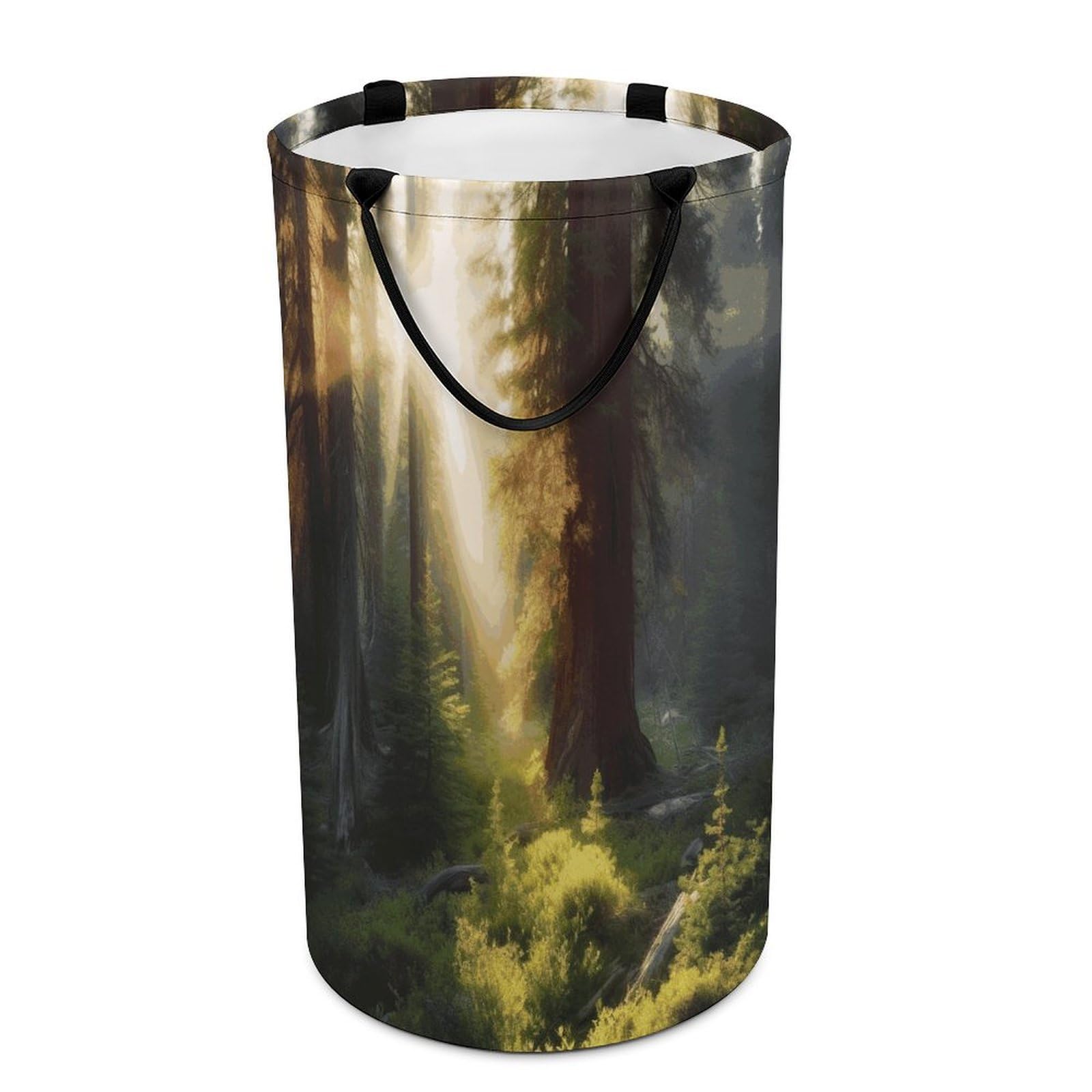 Morning Sunlight in Wilderness Laundry Basket Waterproof And Moisture-Proof Storage Bins Collapsible Round Laundry Hamper Perfect for Toys, Clothes And Sundries