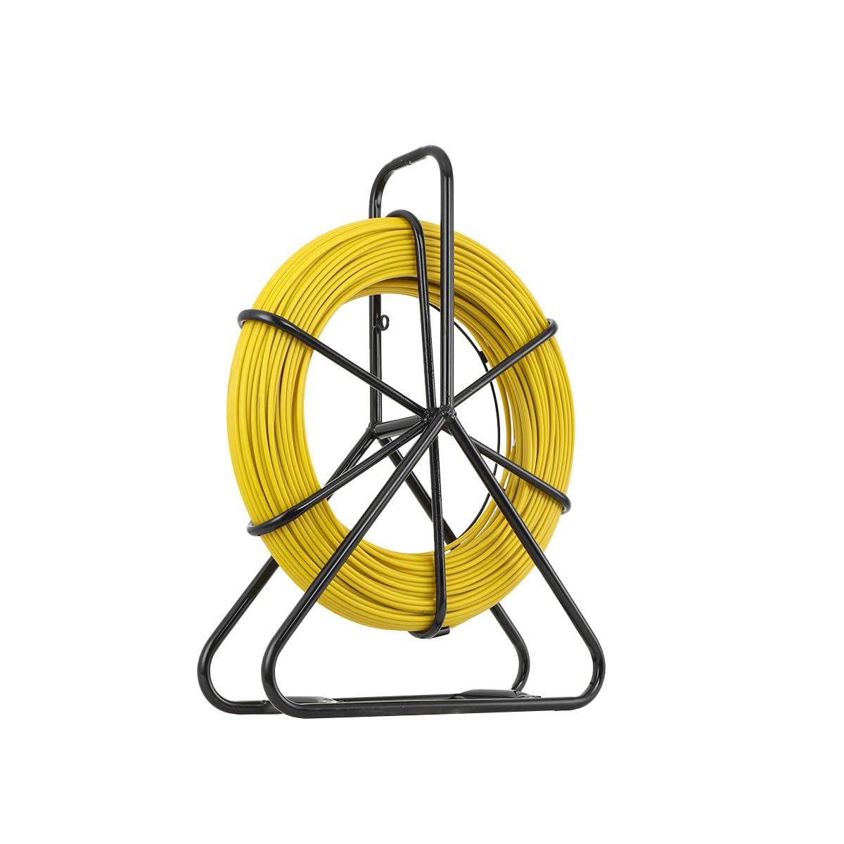 Sonda Passacavi in Fibra di Vetro 6mm x 130m Estrattore a Nastro per Cavo Elettrico con 3 Teste di Trazione e Supporto in Metallo Strumento di Installazione del Cavo Elettrico in Fiberglass