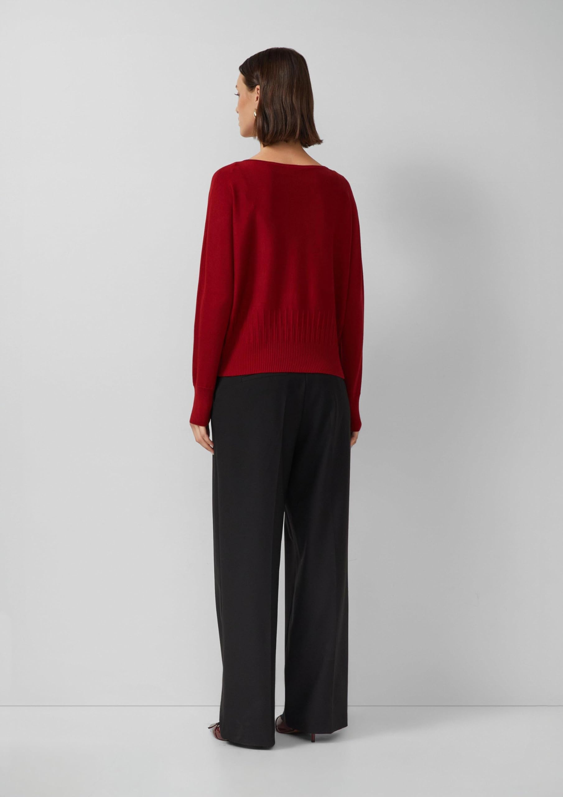 s.Oliver Damen Strickpullover – Feinstrick, U-Boot-Ausschnitt, Langarm