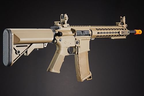Miniatura 3 de Lancer Tactical Gen 2 Keymod Full Tan M4 Carabina Airsoft AEG de 10 pulgadas con cargador Airsoft de alta velocidad (Color Bronceado)