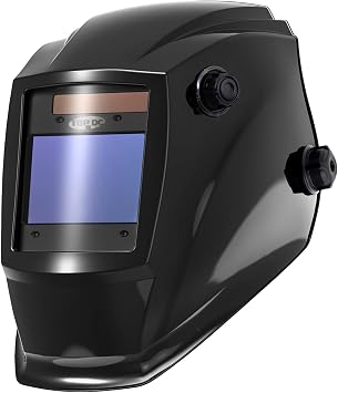 TOPDC Auto Darkening Welding Helmet, Large 3.94" x 2.64" Viewing Screen, True Color, 4 Arc Sensors, Solar & Battery Powered Weld Hood, DIN 4/5-9/9-13 for MIG TIG ARC