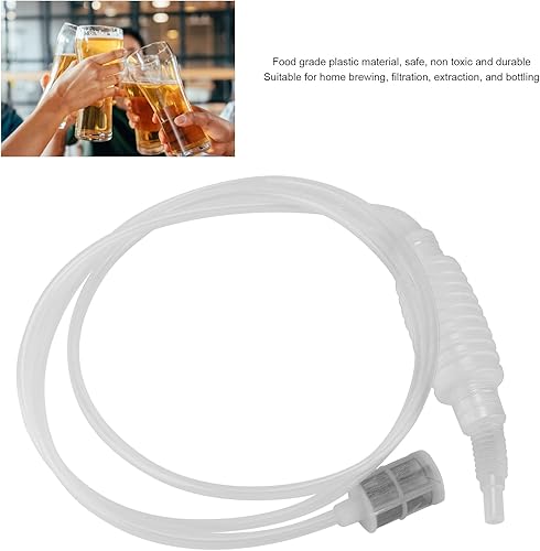 Miniatura 6 de Tubo de sifón, manguera de sifón de cerveza casera de plástico Tubo de sifón suave manual Vino Cerveza Fabricación de cerveza Filtración Equipo de