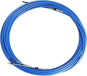 Marine 33C Throttle Shift Remote Control Box Cable For Yamaha Outboard Engine Boat Motor Steering System Blue (25FT, 2 PCs