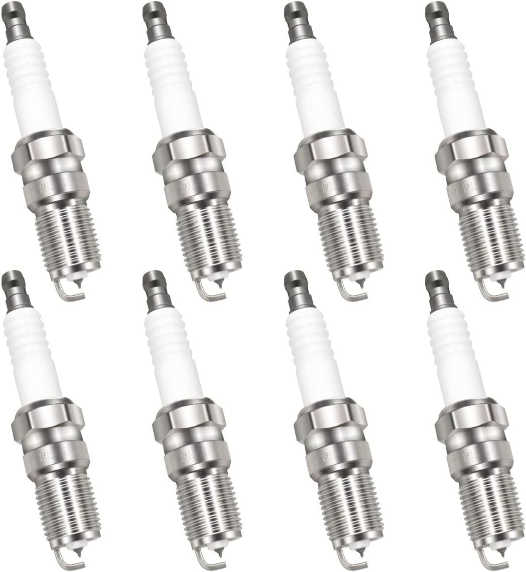 MAS Set of 2 Ignition Coil Pack FD487 & 8pcs Iridium Spark Plugs SP432 & Wires Set Compatible with Ford Mercury Lincoln Town Car F150 Expedition Crown Victoria 4.6L V8 Replacement for DG530 DG523