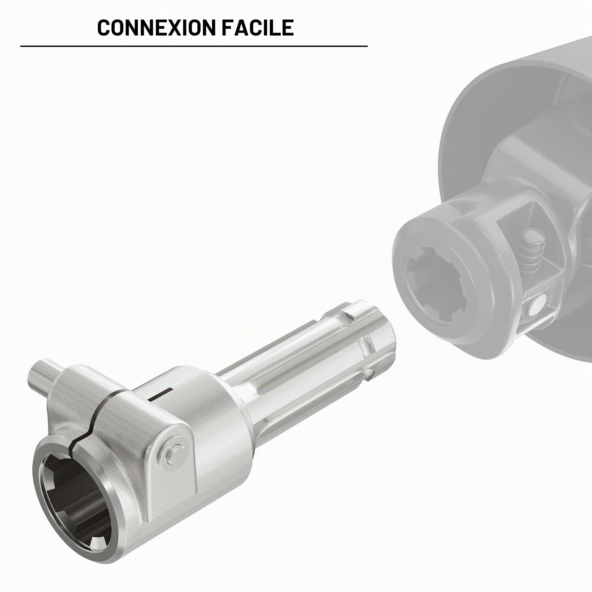WilTec Manchon de Prise de Force Cardan - Longueur 140 mm - Raccord logement 1 3/8" 6D - Raccord Sortie 1 1/8" 6D - Ø 36 mm/28,52 mm - Arbre cannelé de Tracteur