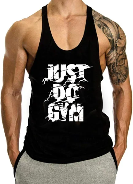 GymLeader Men's Sleeveless Fitness Vest Workout Muscle Shirts Gym Bodybuilding Stringer Tank Tops