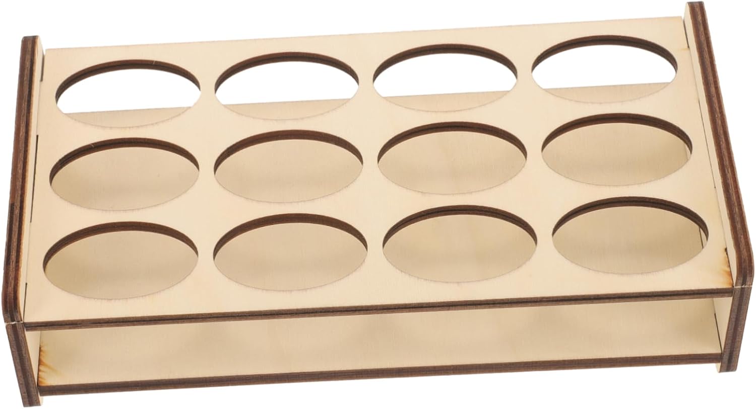 Wooden Paint Stand Organizer for Bottles and Pigments, Beige