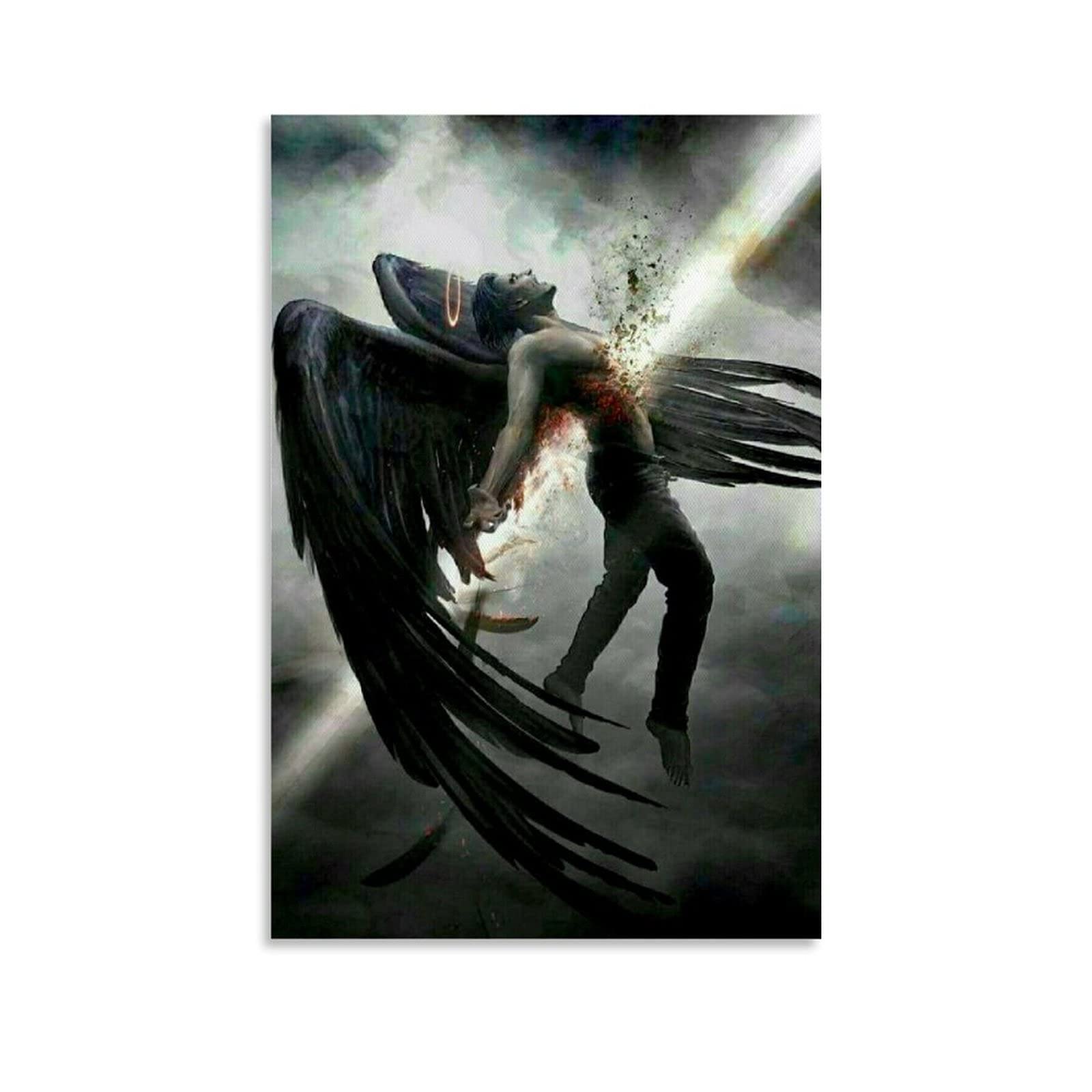 Devil and angel Love Poster Black White Feather Wings Poster Canvas Art Painting Wall Art HD Print Living Room Decor D06079 Devil and angel Love Poster Black White Feather Wings Poster Canvas Art Painting Wall Art HD Print Living Room Decor D06079