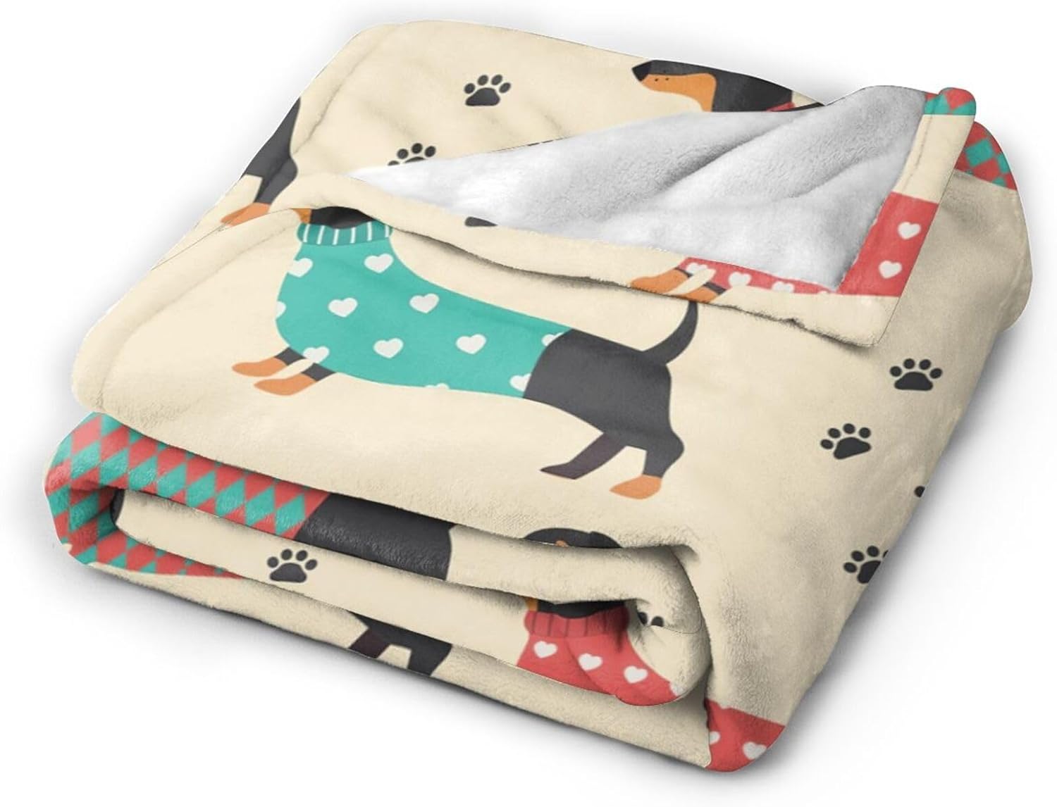 Dachshund Blanket Soft Plush Fleece Throw Blankets Cozy Fuzzy Dachshund Stuff Bedding Gifts for Women Girls Boys Kids Adults 40"X50" - Image 4