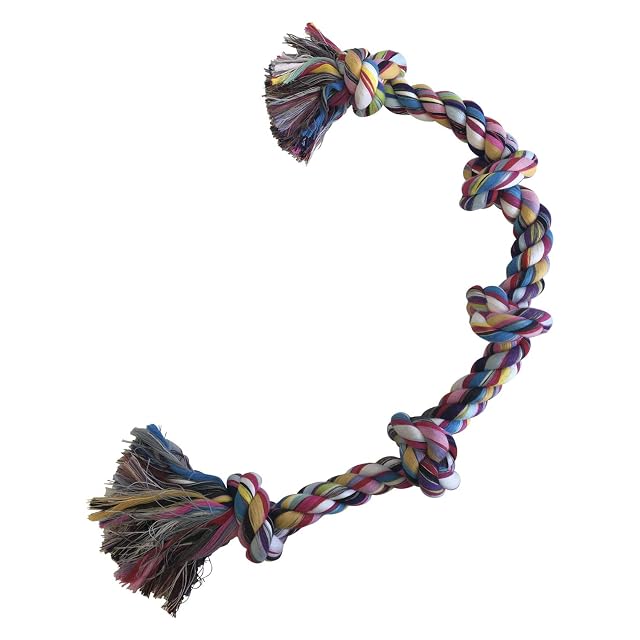 Juguete Cuerda para Perros Gloria - 57 cm - con 5 Nudos - Juguete para Perros - Materiales Resistentes