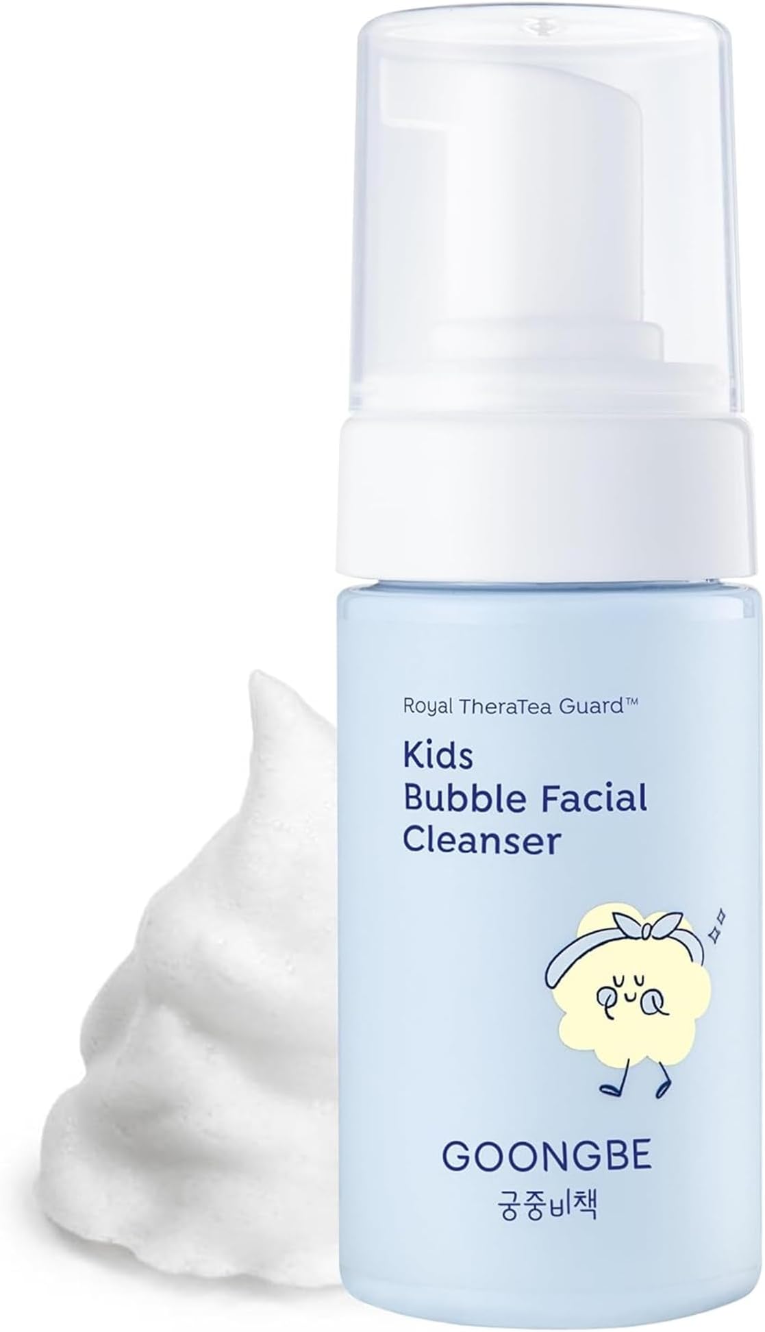Kids' Bubble Facial Cleanser - Korean Kids Low pH Bubble Foam Face Wash - Gentle Cleansing & Hydrating with Panthenol and Amino Acids - Allergen Free Scent, 100ml