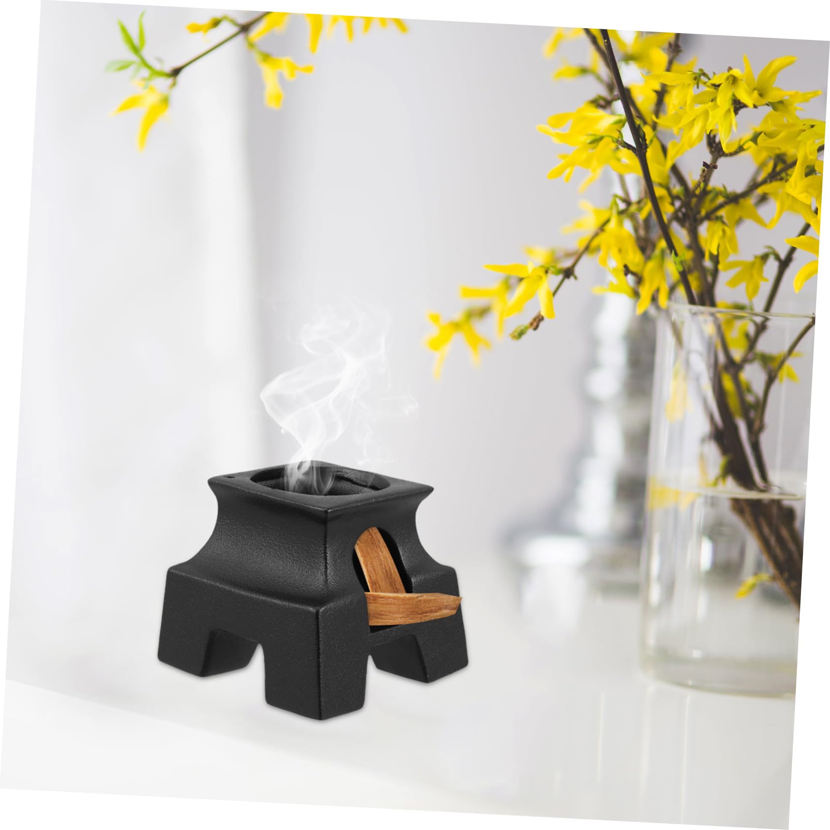 MAGICLULU Keramik Palo Santo Halter und Räuchergefäß in Schwarz mit Nachhaltigem Design Handgefertigter Räucherstäbchenhalter für Wohn und Bürodekoration