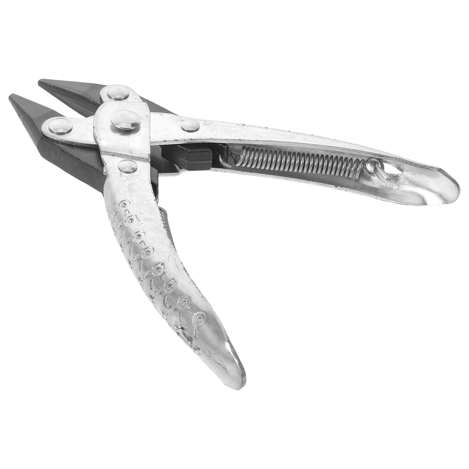 Pinze per Gioielli a Becchi Sottili Molla, Argento | Metallo e Plastica, Adatte a Lavori in Officina e Creazione di Gioielli, per Uso Manuale su Pezzi Minuti