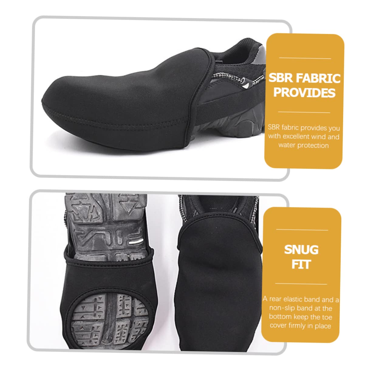 NOLITOY 4pairs Warm Shoe for Cycling Windproof Half Shoe Protectors for Non- Design
