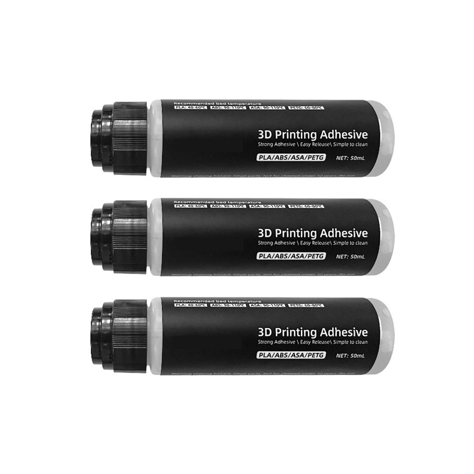 Adhesivo De Impresión 3D 50ml,Compatible con Flashforge Adventurer 5M | Adecuado Para PLA ABS PETG ASA,Mejora Adherencia Cama Impresión,Reduce Deformación,Fácil Extracción Y Limpieza(3PCS)