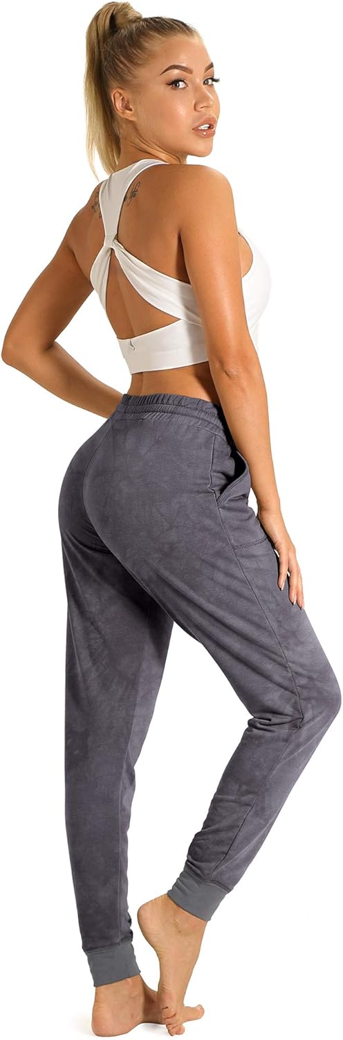 icyzone Women's Active Joggers Sweatpants - Athletic Yoga Lounge Pants with Pockets - Image 2