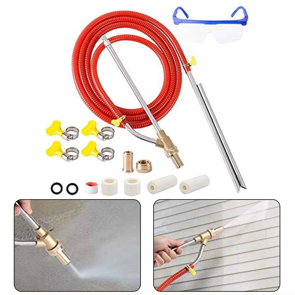 Kit de chorro de arena para lavadora a presión, accesorio de chorro de arena húmedo de latón y acero inoxidable, 5000 PSI, pieza de repuesto para lavadora a presión