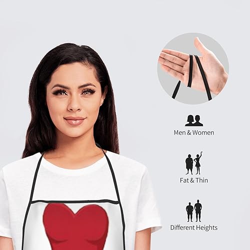 Miniatura 6 de Delantal personalizado, delantales personalizados para mujeres, añade nombre, texto, logotipo, imagen, diseña tu propio delantal, delantales para