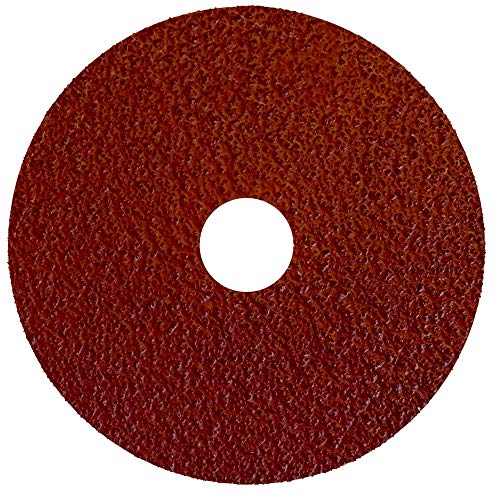 Image of Weiler 60401 Tiger Aluminum Resin Fiber Sanding & Grinding Disc, 4-1 /2 inch Diameter, 36 Grit, 7 /8 inch Arbor Hole (Pack of 25)