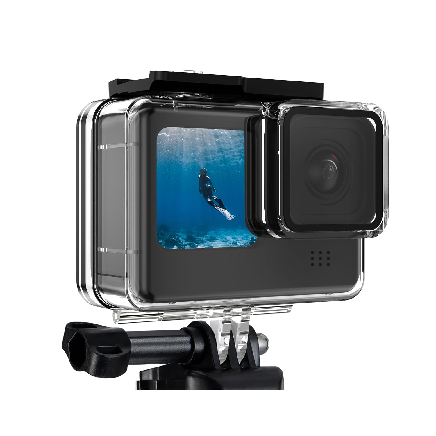 K&F Concept 60M/196FT Custodia Impermeabile per GoPro Hero 13 Black, Custodia Subacquea Protettiva per Go Pro 12/11/10/9 Black Accessori, Guscio Impermeabile per Videocamera D'azione
