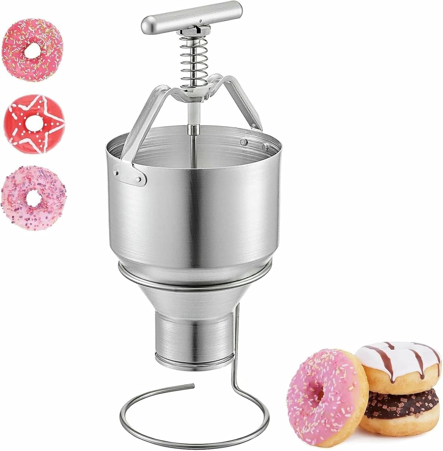 Teigspender für Donuts mit einstellbarer Dicke und Ständer für Heimbäckereien und Cafés