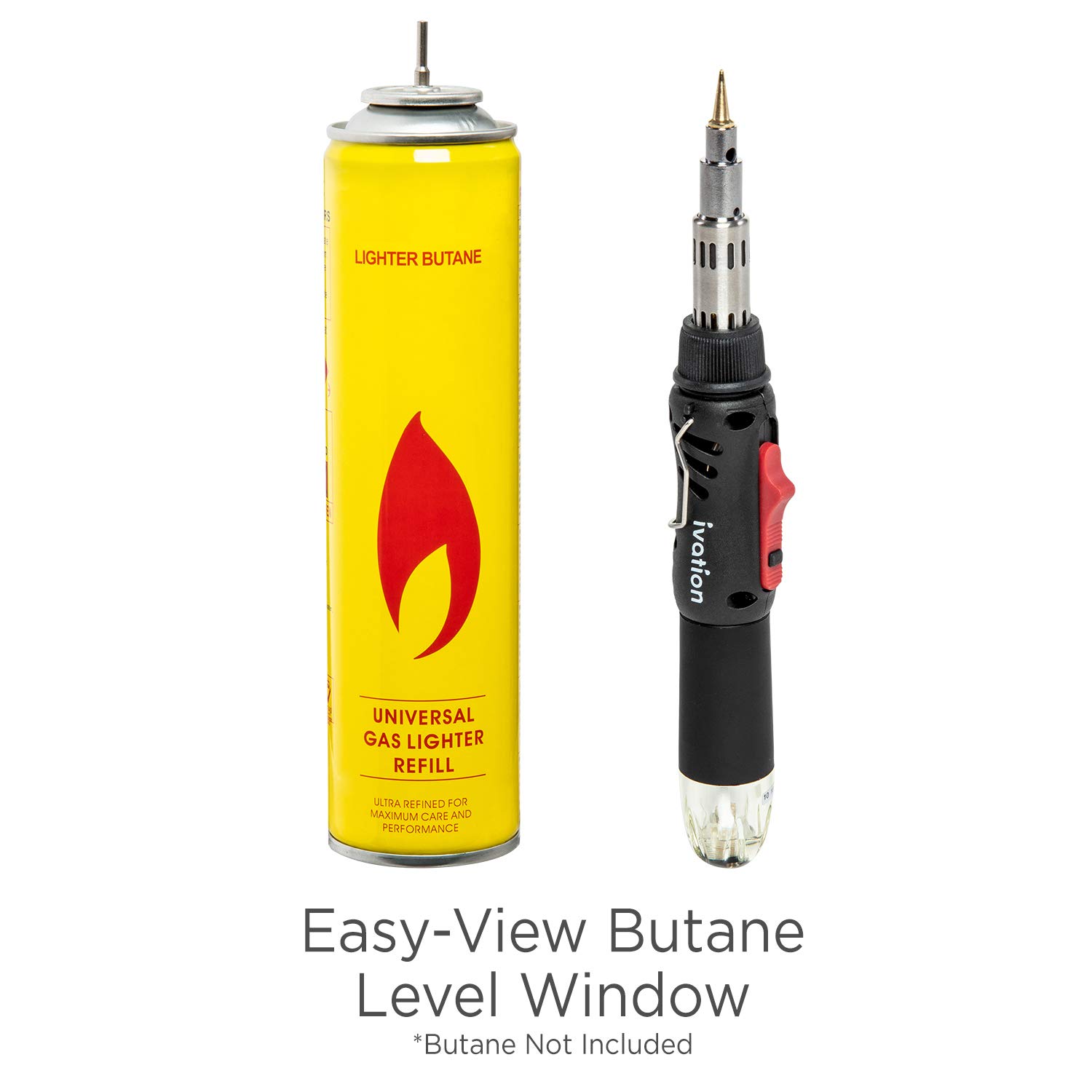 Ivation Butane Soldering Iron Kit, 7ml Cordless SelfIgniting Solder