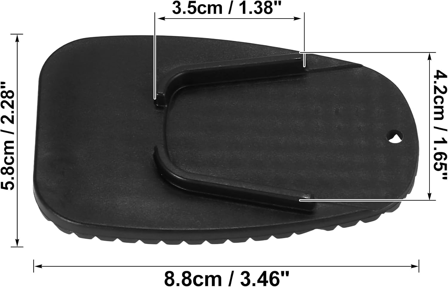 Motoforti 12pcs Motorcycle Kickstand Pad Support Plate Pad Parking Stand Side Stand Extension Pad Black