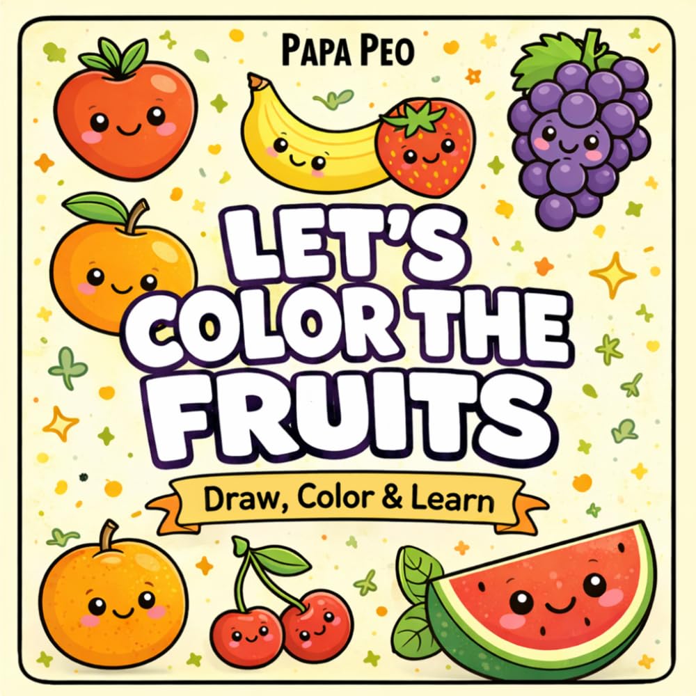LET'S COLOR THE FRUITS!: A Fun & Educational Coloring Book for Kids | Learn Fruits Through Drawing, Coloring and Creative Play with Easy & Engaging Activities (Draw, Color & Learn)