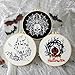 Armindou Halloween Embroidery Starter Kits for Beginners Adults, Stamped Cross Stitch Kit for Adult Beginner, Needlepoint Hand Embroidery Kit with Pattern, 3 Embroidery Hoop, 3 Set Embroidery Supplies