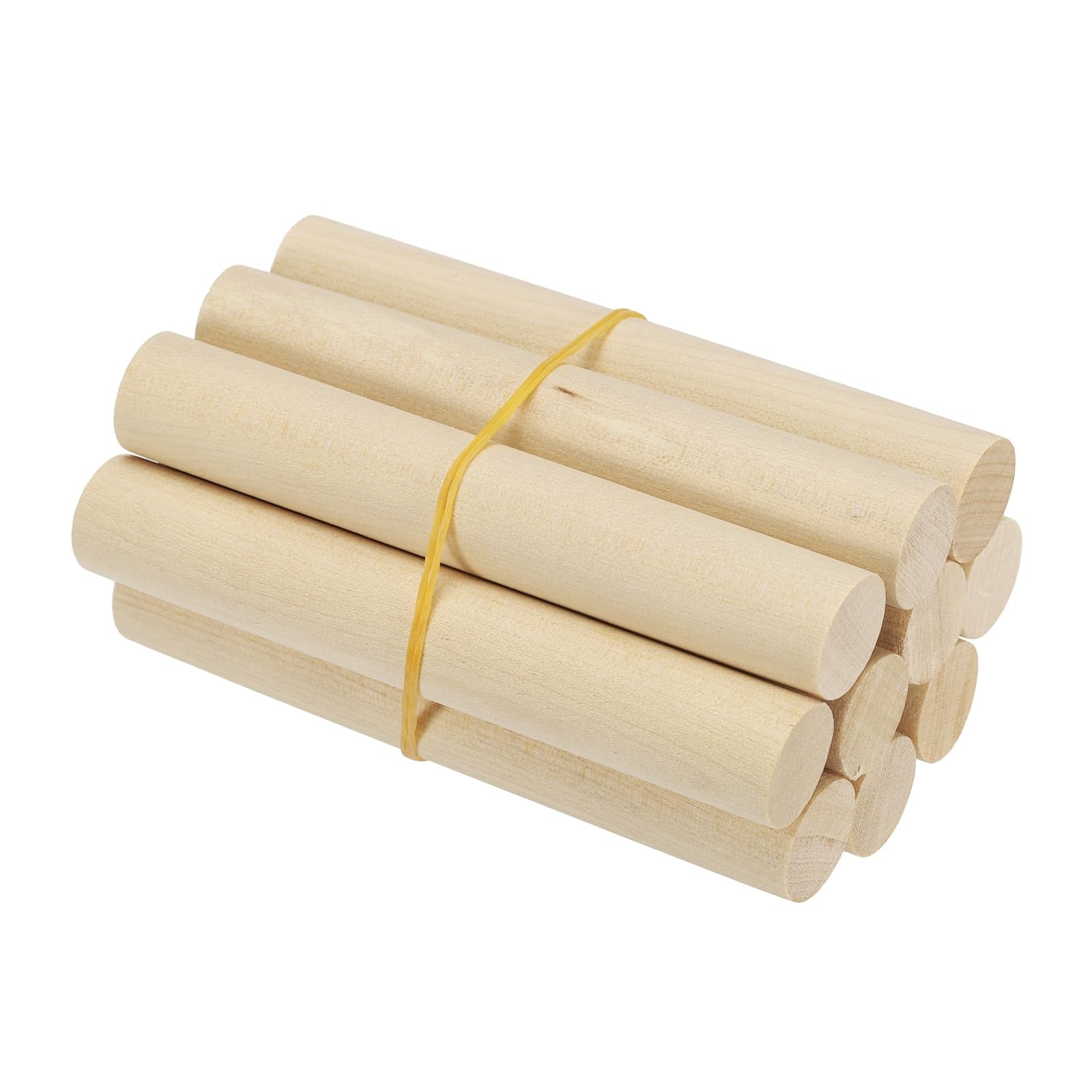 PATIKIL 5/8 x 4 Inch Wooden Dowel Rod 10 Pcs Wood Dowels for Craft Natural Color