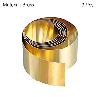 Vista 63 de uxcell Rollo de hoja de latón, placa 3,280.8 ft m x 82.0 ft m x 0.7 ft m de la hoja del metal