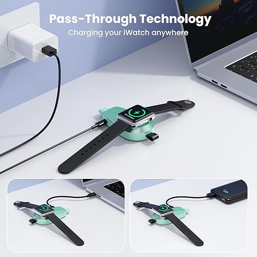 Miniatura 5 de Mini cargador inalámbrico portátil para Apple Watch, llavero de 1600 mAh, banco de energía de emergencia de viaje para iPhone, cargador magnético