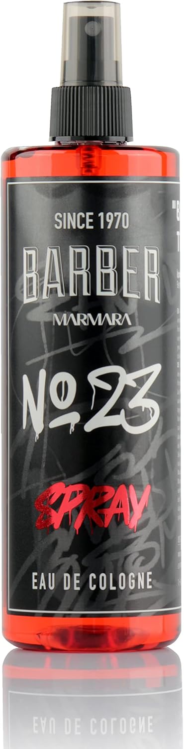 BARBER MARMARA No.23 Eau de Cologne Spray Mannen GRAFFITI 1x 400ml | aftershave voor mannen | Keulen | aftershave mannen | Herenparfums voor heren | Lichaamsspray – kapperszaak – kapper Kolonya | parfums