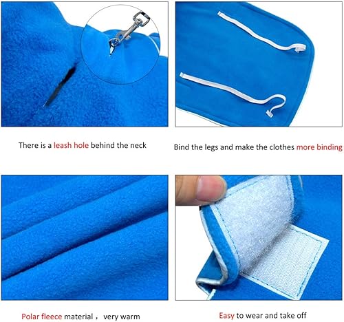 Miniatura 3 de Abrigo de invierno para perros pequeños, chaleco de chihuahua para cachorros grandes, chaleco reflectante para Roupa Cachorro S-5XL, s, Azul