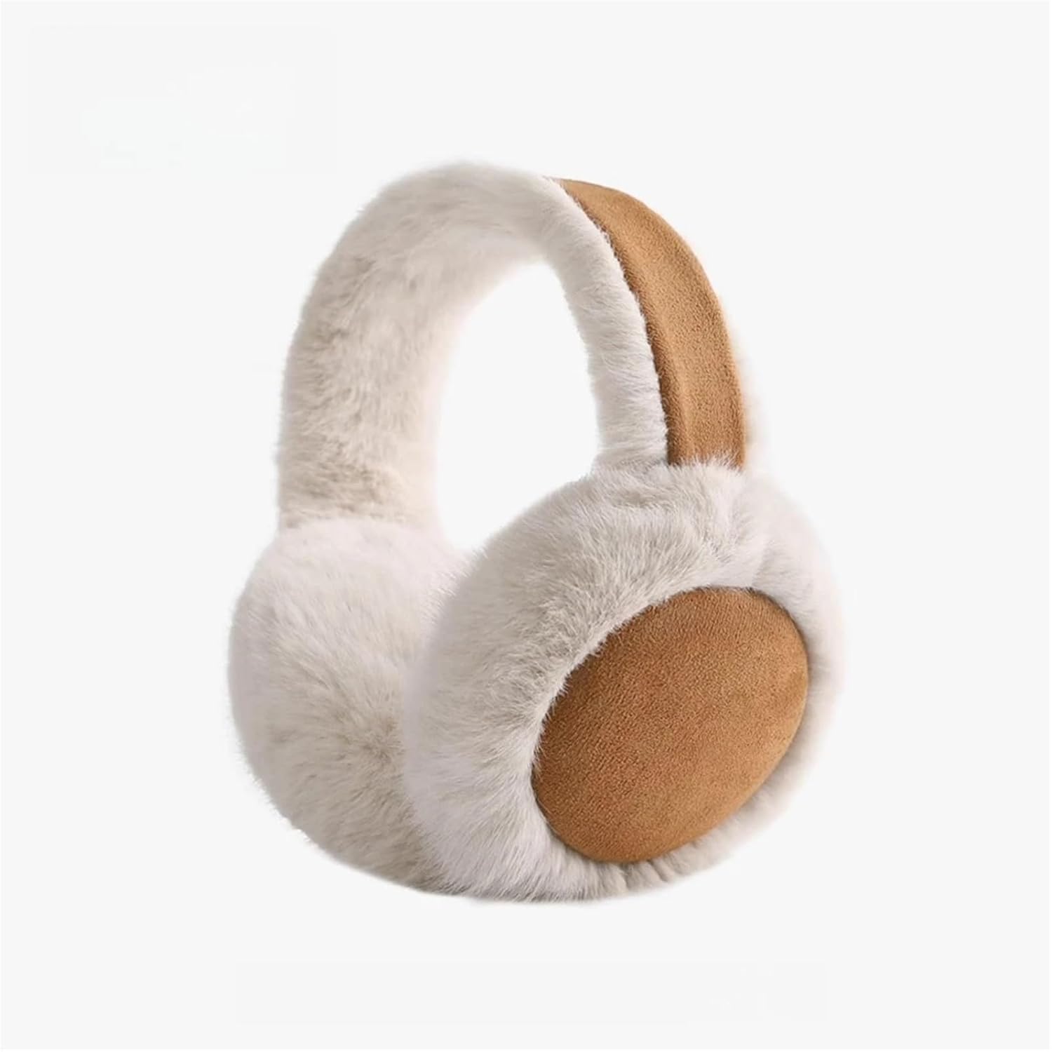 Earmuffs 2 PCS Plush Ear Muffs Foldable Thicken Wool Cover Winter Warm Suede Earflap