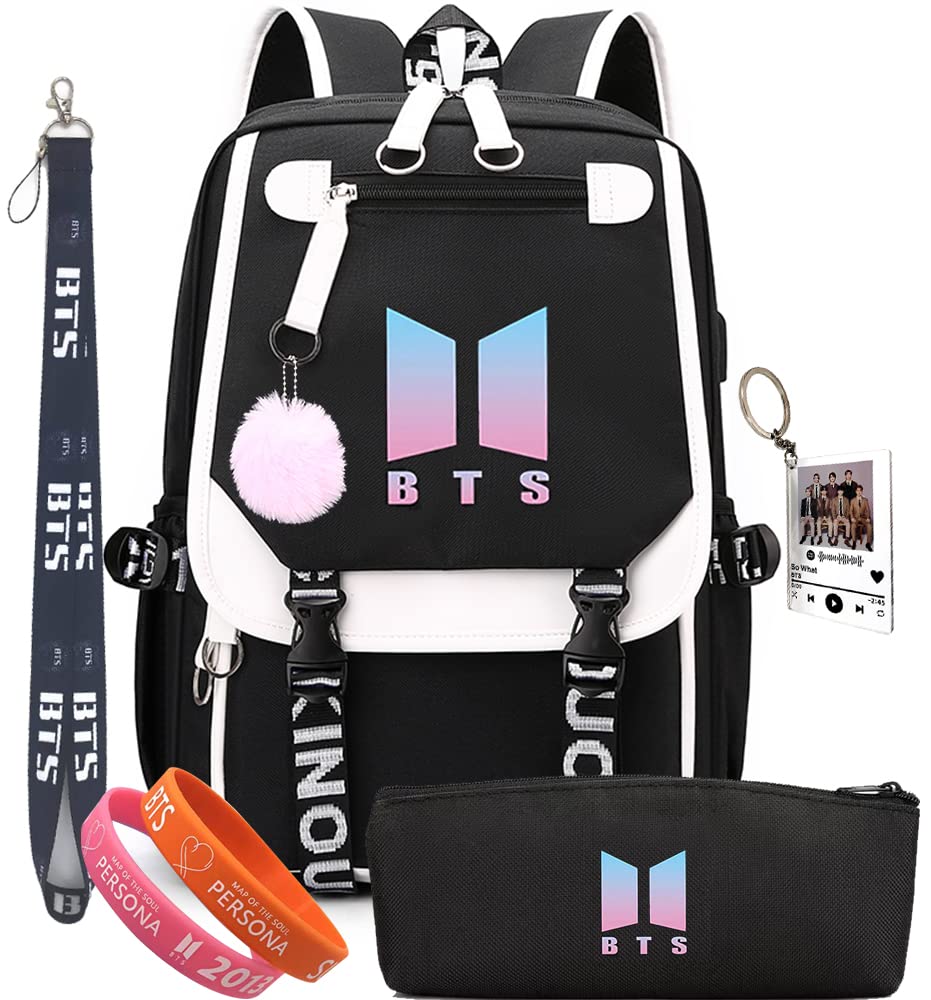 KALIOU Backpack Jimin Suga Jin Taehyung V Jungkook Casual Backpack Daypack  Laptop Bag College Bag School Bag With Penil Bag For Girls