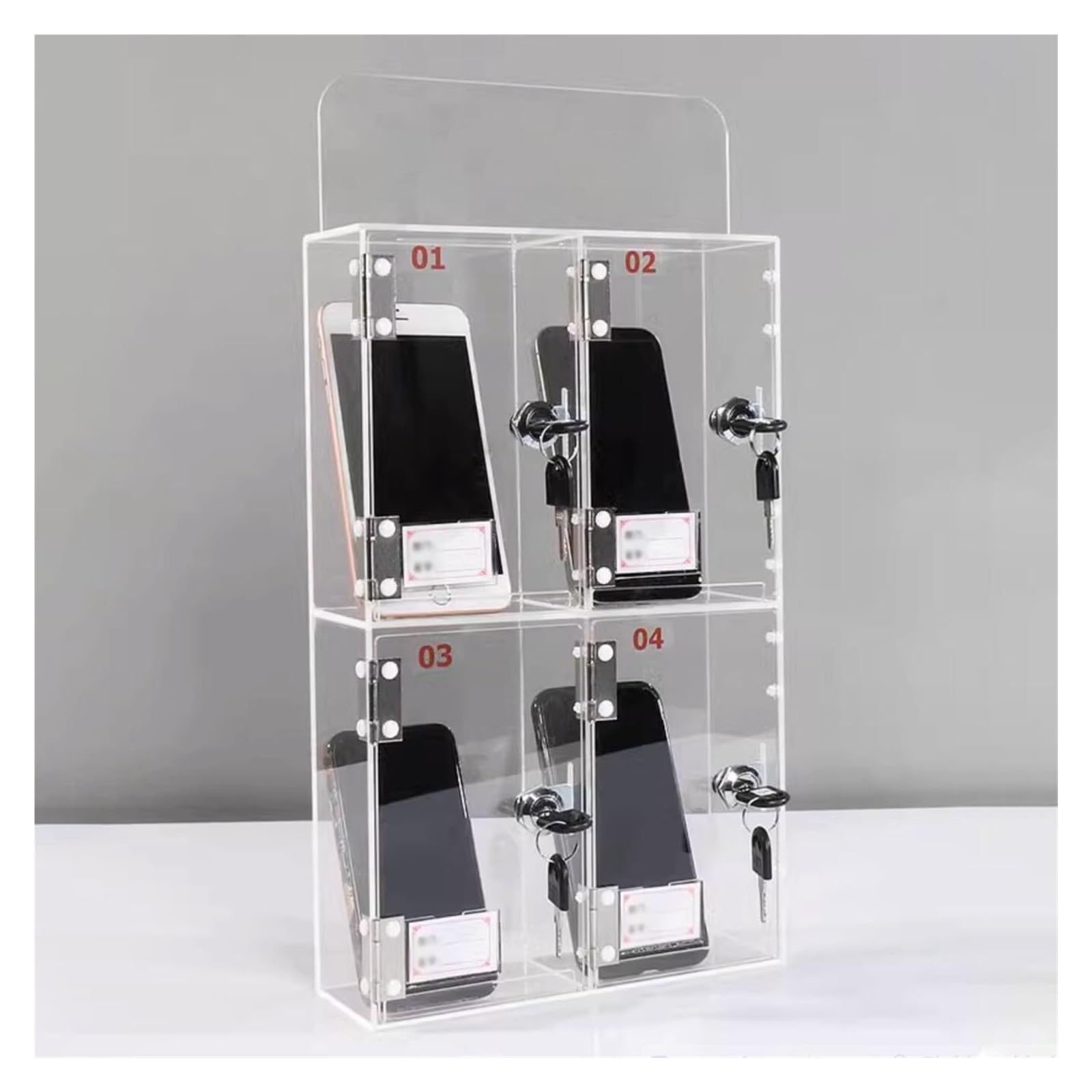Rangement téléphone portable mural et coffre de sécurité 8 casiers pour employés