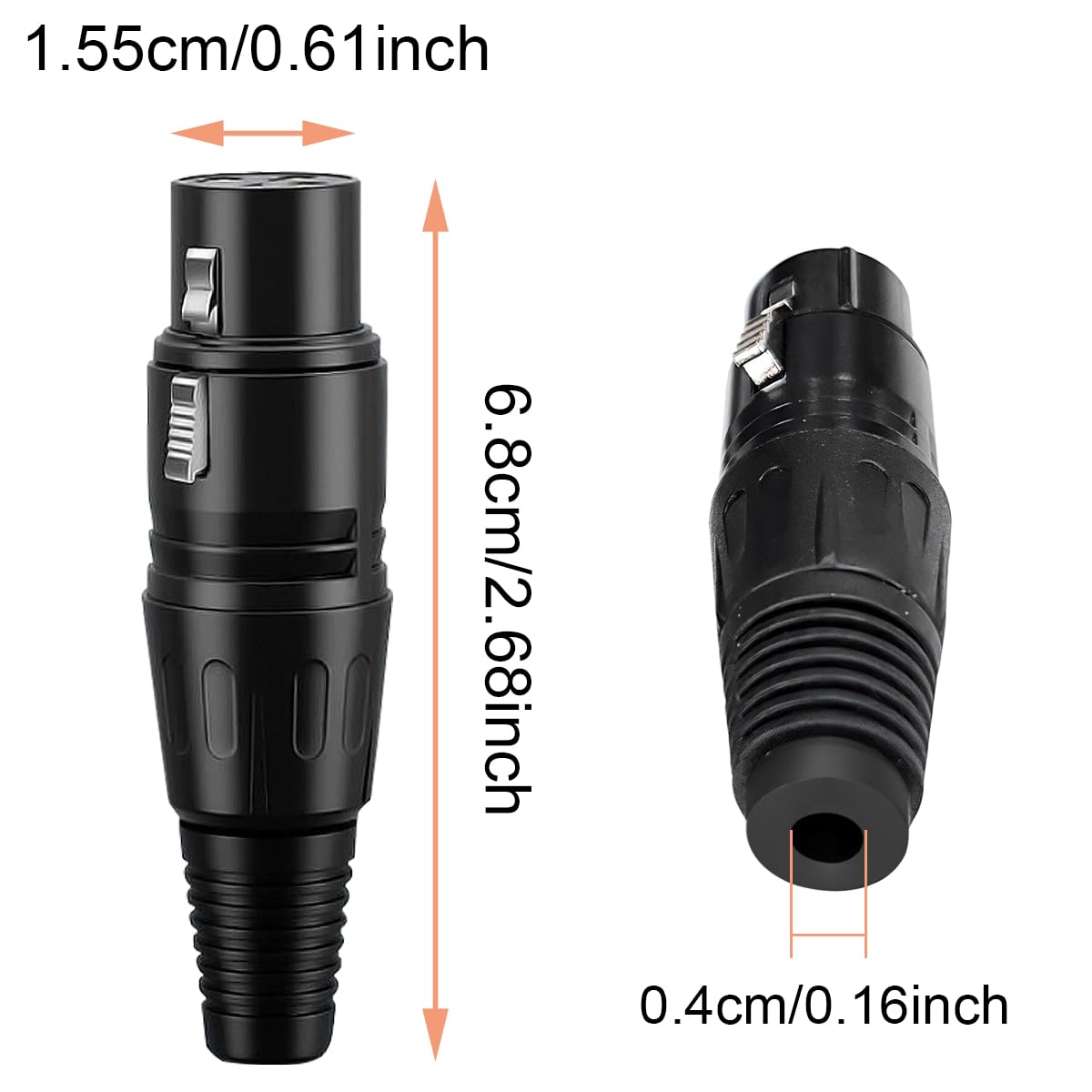 Xiatiaosann 10PCS 3 Pin XLR Solder Connector, Female XLR Mic Plug - Image 4