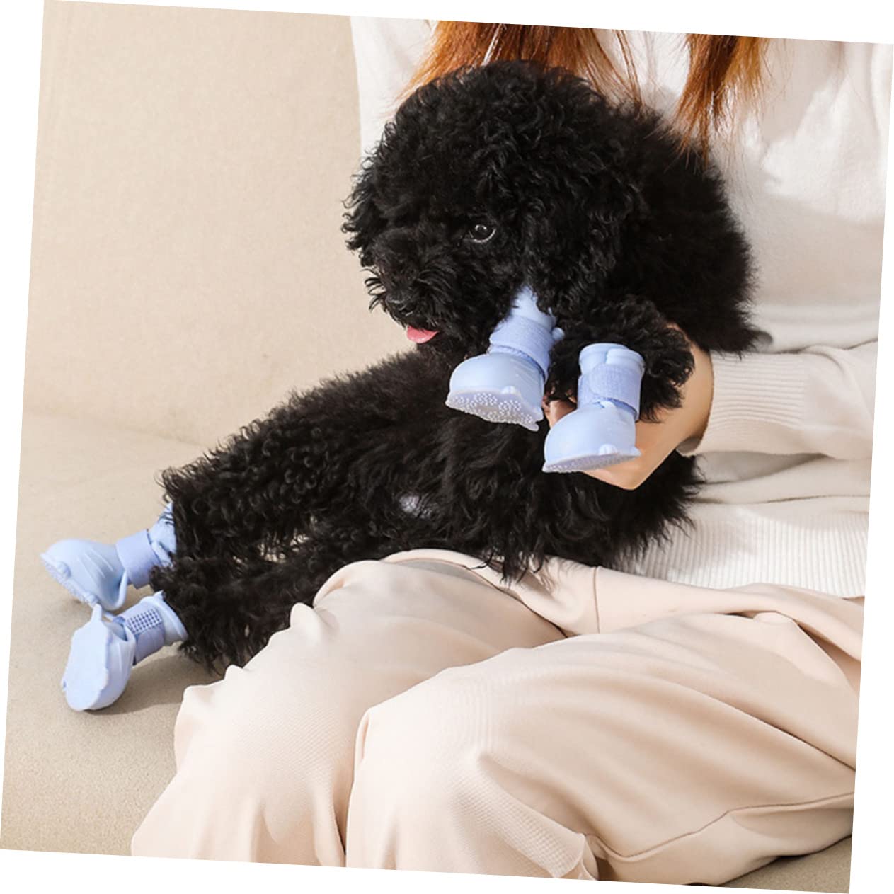 HANABASS 16 Pz Scarpe Impermeabili Scarpe da Pioggia Scarpe Invernali Stivali da Pioggia per Cani Scarpe per Cani da Compagnia Forniture per Animali Domestici Stivali per Cani Fare Un Passo