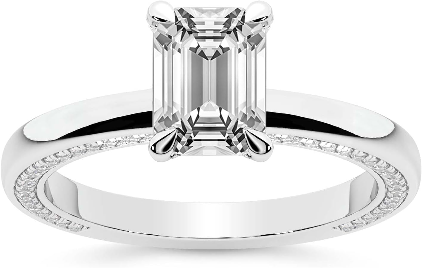 FRIENDLY DIAMONDS Lab Grown Diamond Ring For Women IGI Certified | 1-5 Carat Edith Diamond Studded Petite Solitaire Diamond Ring | 14K Or 18K White, Yellow Or Rose Gold | FG-VS Qualit