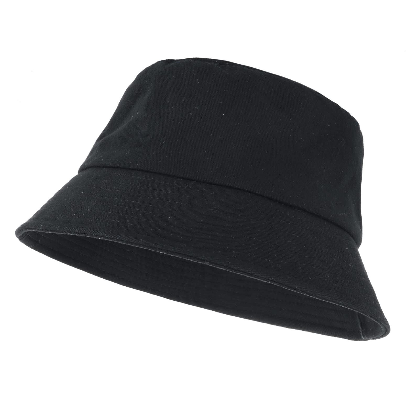 Cappello A Secchiello Happy Carrots – Unisex, Nero, Impacchettabile – Per Sole, Pesca, Trekking – Taglia Unica 56-58 Cm