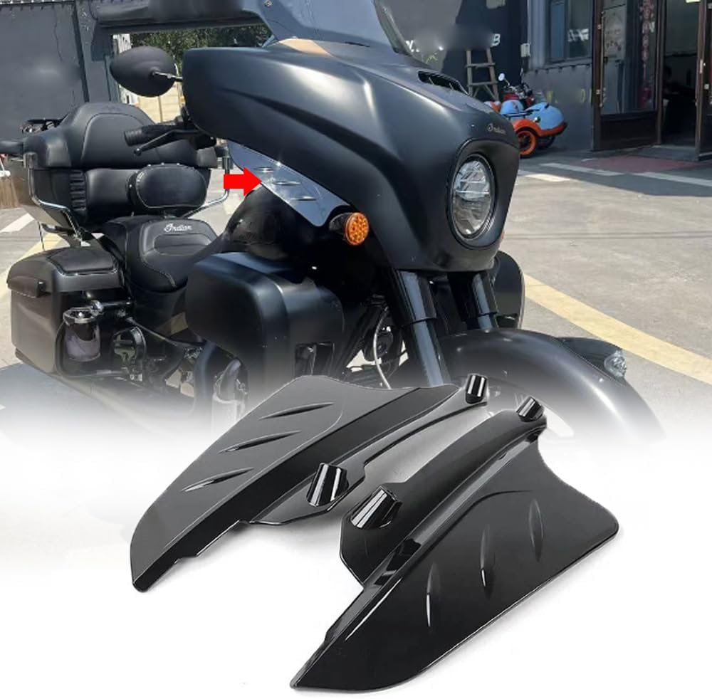 Air Deflector Kit Side Wings Air Deflectors Front Fairing Side Wing Windshield Deflector for Indian Chieftain Dark Horse/for Chieftain Limited Roadmaster Limited Models 2019-2024 2023
