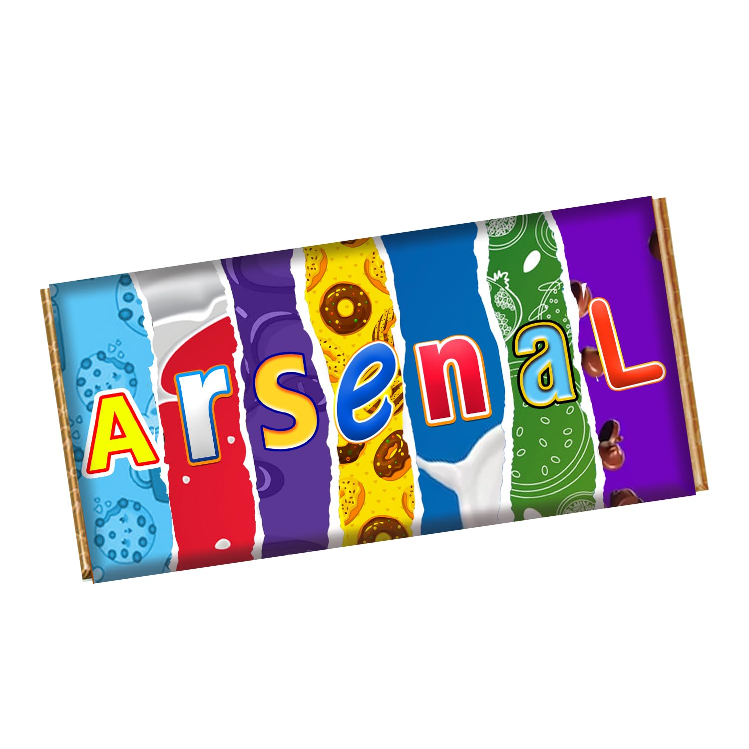 ARSENAL England Football Club Team Chocolate Bar Wrapper Novelty Gift Present On Birthday SportDay CH-9360 (with chocolate bar (100g))