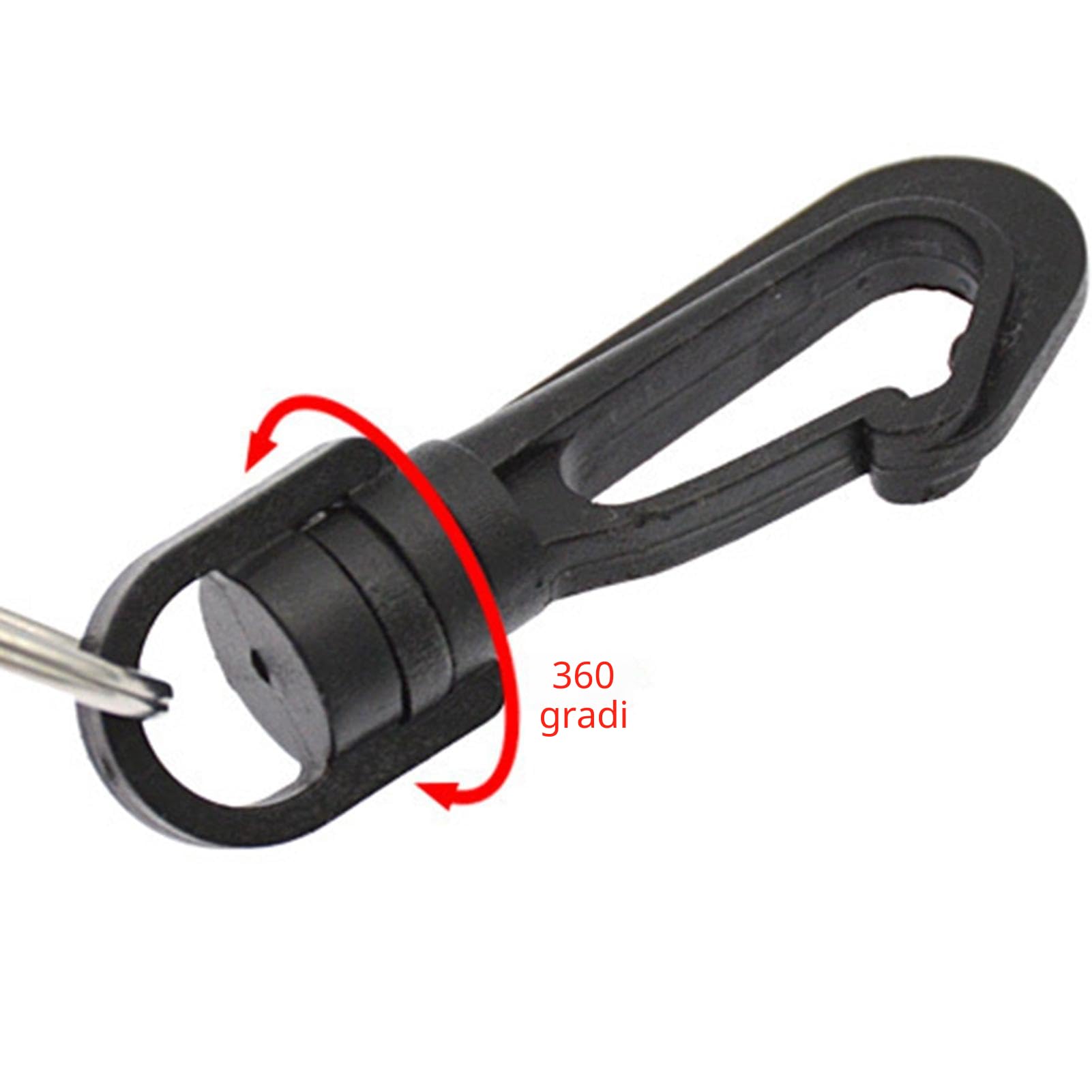 Scuba Rattle Stick – Shaker subacqueo | Shaker subacqueo in lega di alluminio con clip, per serbatoio di sicurezza subacquea, sonaglio per attrezzatura subacquea, 11,7 x 2,8 cm